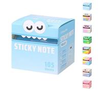 Cute Monster Pattern Sticky Note, Funny Pastel Animal Post It Notes, Kawaii Sticky Notes, Self Adhesive Cartoon Notes Memo Pads, Small To Do List, Office Tab Supplies (A)