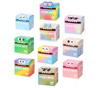 Cute Monster Pattern Sticky Note, Funny Pastel Animal Post It Notes, Kawaii Sticky Notes, Self Adhesive Cartoon Notes Memo Pads, Small To Do List, Office Tab Supplies (Complete set)