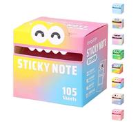 Cute Monster Pattern Sticky Note, Funny Pastel Animal Post It Notes, Kawaii Sticky Notes, Self Adhesive Cartoon Notes Memo Pads, Small To Do List, Office Tab Supplies (F)