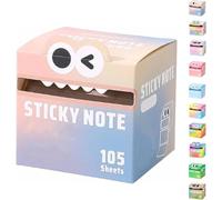 Cute Monster Pattern Sticky Note, Funny Pastel Animal Post It Notes, Self Adhesive Cartoon Notes Memo Pads, Vibrant Gradient Design, Notepads Stationery, Office School Tab Supplies (#3)