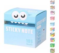 Cute Monster Pattern Sticky Note, Funny Pastel Animal Post It Notes, Self Adhesive Cartoon Notes Memo Pads, Vibrant Gradient Design, Notepads Stationery, Office School Tab Supplies (#1)
