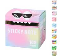 Cute Monster Pattern Sticky Note, Funny Pastel Animal Post It Notes, Self Adhesive Cartoon Notes Memo Pads, Vibrant Gradient Design, Notepads Stationery, Office School Tab Supplies (#7)
