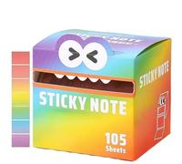 Cute Monster Pattern Sticky Note, Funny Pastel Animal Post It Notes, Self Adhesive Cartoon Notes Memo Pads, 105 hojas Fun Pull-Out Pad for Office, School & Gifts (D)