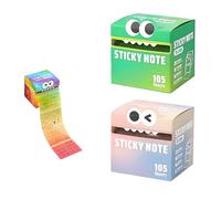 Cute Monster Pattern Sticky Note, Sticky Note Pad, Sheets Pearlescent Sticky Note, 105pcs/Box Funny Pastel Animal Post It Notes, Notepads Stationery, Small to Do List, Office School Tab Supplies