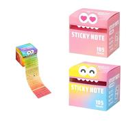 Cute Monster Pattern Sticky Note, Sticky Note Pad, Sheets Pearlescent Sticky Note, 105pcs/Box Funny Pastel Animal Post It Notes, Notepads Stationery, Small to Do List, Office School Tab Supplies