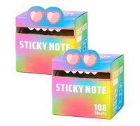 Cute Monster Pattern Sticky Note, Vibrant Gradient Design, Easy Post Memo Pads, mall to Do List, Great Back to School Gift for Teachers & Students, 105 Sheets/Roll (A,2Pcs)