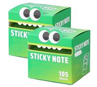Cute Monster Pattern Sticky Note, Vibrant Gradient Design, Easy Post Memo Pads, mall to Do List, Great Back to School Gift for Teachers & Students, 105 Sheets/Roll (H,2Pcs)