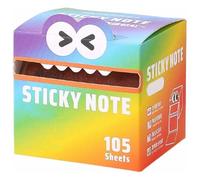 Cute Monster Pattern Sticky Note, Vibrant Gradient Design, Easy Post Memo Pads, mall to Do List, Great Back to School Gift for Teachers & Students, 105 Sheets/Roll (D,1Pc)