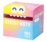 Cute Monster Pattern Sticky Note, Vibrant Gradient Design, Easy Post Memo Pads, mall to Do List, Great Back to School Gift for Teachers & Students, 105 Sheets/Roll (I,1Pc)