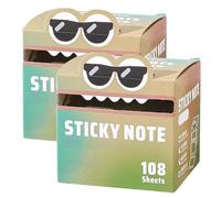 Cute Monster Pattern Sticky Note, Vibrant Gradient Design, Easy Post Memo Pads, mall to Do List, Great Back to School Gift for Teachers & Students, 105 Sheets/Roll (J,2Pcs)