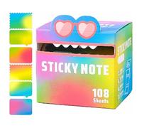 Cute Monster Pattern Sticky Note, Vibrant Gradient Design, Easy Post Memo Pads, mall to Do List, Great Back to School Gift for Teachers & Students, 105 Sheets/Roll (A,1Pc)