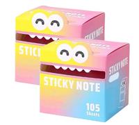 Cute Monster Pattern Sticky Note, Vibrant Gradient Design, Easy Post Memo Pads, mall to Do List, Great Back to School Gift for Teachers & Students, 105 Sheets/Roll (I,2Pcs)