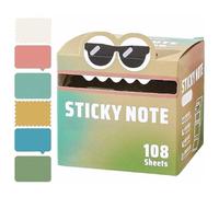 Cute Monster Pattern Sticky Note, Vibrant Gradient Design, Easy Post Memo Pads, mall to Do List, Great Back to School Gift for Teachers & Students, 105 Sheets/Roll (J,1Pc)