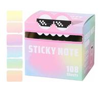 Cute Monster Pattern Sticky Note, Vibrant Gradient Design, Easy Post Memo Pads, mall to Do List, Great Back to School Gift for Teachers & Students, 105 Sheets/Roll (B,1Pc)