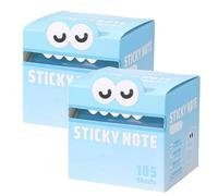 Cute Monster Pattern Sticky Note, Vibrant Gradient Design, Easy Post Memo Pads, mall to Do List, Great Back to School Gift for Teachers & Students, 105 Sheets/Roll (C,2Pcs)