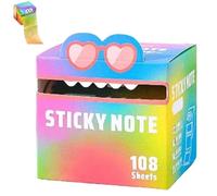 Cute Monster Pattern Sticky Notes 105 Sheets/Roll, Fun Pastel Pull-Out Self Adhesive Cartoon Memo Pads, Easy Post Pearlescent Sticky Notes, Back to School Gift for Teachers & Students (1color a)
