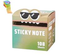 Cute Monster Pattern Sticky Notes 105 Sheets/Roll, Fun Pastel Pull-Out Self Adhesive Cartoon Memo Pads, Easy Post Pearlescent Sticky Notes, Back to School Gift for Teachers & Students (1color E)
