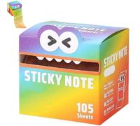Cute Monster Pattern Sticky Notes 105 Sheets/Roll, Fun Pastel Pull-Out Self Adhesive Cartoon Memo Pads, Easy Post Pearlescent Sticky Notes, Back to School Gift for Teachers & Students (1color B)
