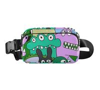 Cute Monsters - Cangurera colorida para mujer, impermeable, con cinturón, lindo bolso cruzado en la cintura, lindos monstruos coloridos, 8 x 5.3 x 2.3 pulgadas, divertido y lindo, lindos monstruos