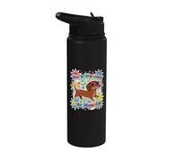 Cute More Weenies Less Meanies, divertido amante de los perros salchicha Stainless Steel Insulated Water Bottle