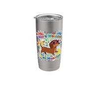 Cute More Weenies Less Meanies, divertido amante de los perros salchicha Vaso térmico de acero inoxidable de doble pared