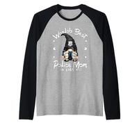 Cute Mother`s Day GNOME For Worlds Best Police Mom Ever Camiseta Manga Raglan