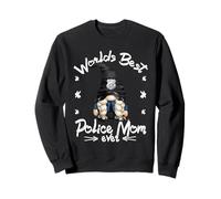 Cute Mother`s Day GNOME For Worlds Best Police Mom Ever Sudadera