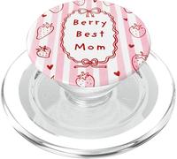 Cute Mother's Day Berry Best Mom Club Vintage Strawberry PopSockets PopGrip para MagSafe