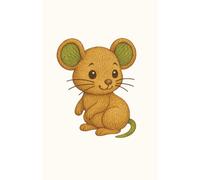Cute Mouse: Adorable embroidered mouse-themed daily planner for young minds and cozy organization.