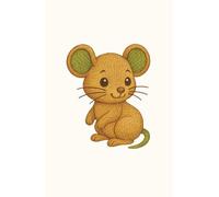 Cute Mouse: Adorable embroidered mouse-themed daily planner for young minds and cozy organization.