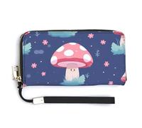 Cute Mushroom-1 - Cartera de piel con correa para la muñeca para hombres y mujeres, Estilo:, 20.0*10.5cm