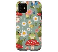 Cute Mushroom and Tea Aesthetic Design Carcasa para iPhone 11