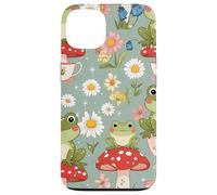 Cute Mushroom and Tea Aesthetic Design Carcasa para iPhone 13