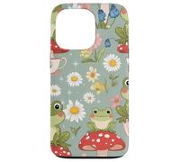 Cute Mushroom and Tea Aesthetic Design Carcasa para iPhone 13 Pro