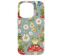 Cute Mushroom and Tea Aesthetic Design Carcasa para iPhone 14 Pro