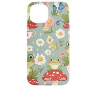 Cute Mushroom and Tea Aesthetic Design Carcasa para iPhone 15