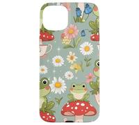 Cute Mushroom and Tea Aesthetic Design Carcasa para iPhone 15 Plus