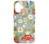 Cute Mushroom and Tea Aesthetic Design Carcasa para iPhone 16