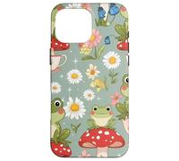 Cute Mushroom and Tea Aesthetic Design Carcasa para iPhone 16 Pro Max