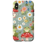 Cute Mushroom and Tea Aesthetic Design Carcasa para iPhone X/XS