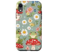 Cute Mushroom and Tea Aesthetic Design Carcasa para iPhone XR