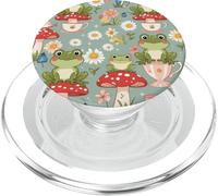 Cute Mushroom and Tea Aesthetic Design PopSockets PopGrip para MagSafe
