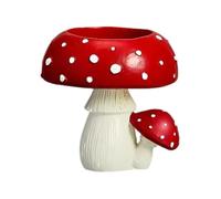 Cute Mushroom Tealight Candle Holder Decor | Red Mushroom Sculpture Candle Stand, 7 cm Table Center piece for Home Décor, Scented Tealight Holder Ideal for Living Rooms, Bedrooms, Parties and
