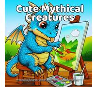 Cute Mythical Creatures: Adorable Fantasy Creatures to Color - Cute Dragons, Baby Unicorns, Playful Mermaids, Magical Griffins, and More Whimsical ... Fun Line Art for Stress Relief and Creativity