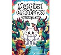 Cute Mythical Creatures Coloring Book: Fun and Easy Coloring Pages of Unicorns, Dragons, Kitsune, Garuda and More for Kids and Adults (Cute Coloring Book Series)