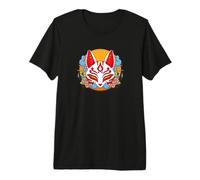 Cute Nine Taile Fox Kitsune Mask Lover Camiseta Premium