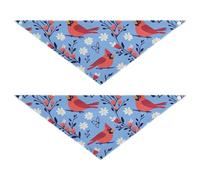 Cute Northern Birds - Pañuelos navideños para perros y gatos, diseño de pájaros del norte, con botón a presión, para perros y gatos, talla M