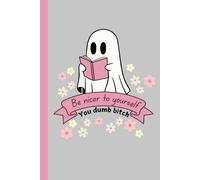 Cute notebook ghost and flowers: Journal for work school college office gift friends and family