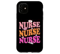 Cute Nurse Retro Pastel Aesthetic Doodle Design Carcasa para iPhone 11