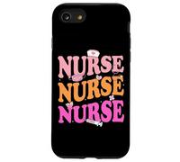 Cute Nurse Retro Pastel Aesthetic Doodle Design Carcasa para iPhone SE (2020) / 7/8